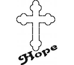 Stencil Schablone Kreuz Hope (1)